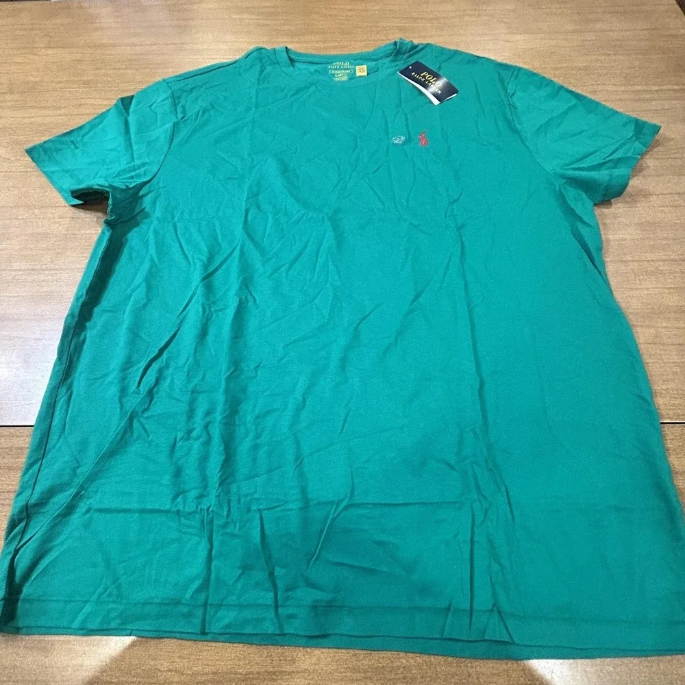 Polo Ralph Lauren Shirt Mens XL Green Classic Fit Crew Neck Logo T-Shirt NEW